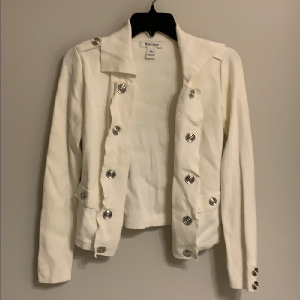 White House Black Market White Sweater